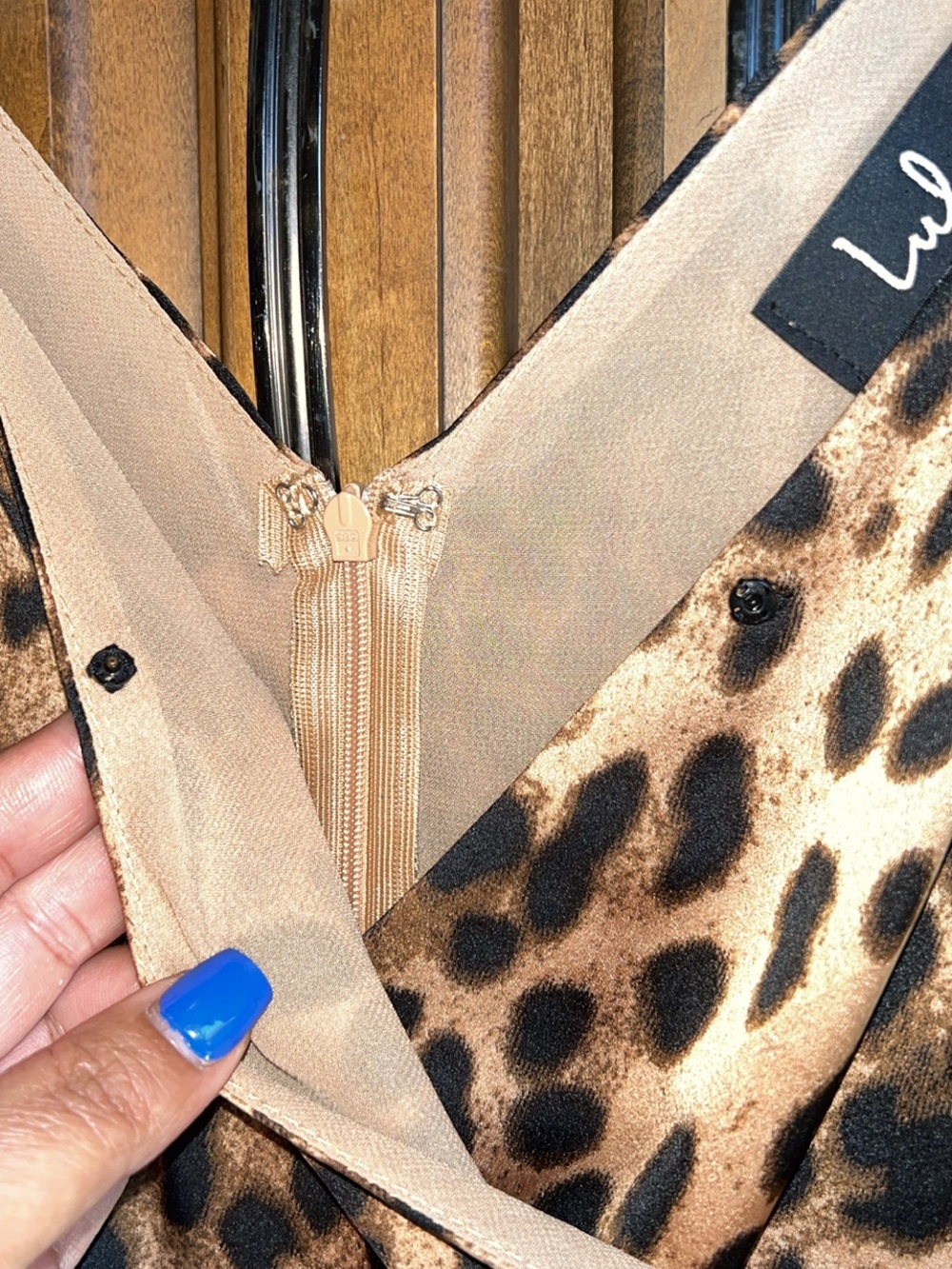 Lulus Mischievous Me Leopard Print Satin Maxi Dress L Faux Wrap Tie Back L - Picture 15 of 17